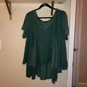 Green Flowy top